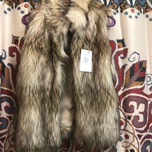 Faux fur vest NWT